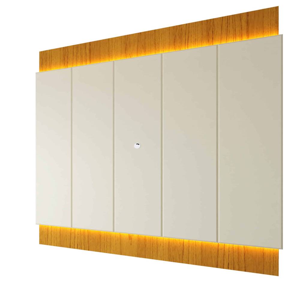 Painel Magnífico 220 para Tvs até 75″ c/ Led - Naturale/Off White