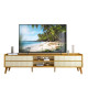 Rack Bancada Magnífico 212 para Tvs até 75″  - Naturale/Off White