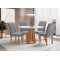Mesa Berlim 100x100 Cinamomo Com 4 Cadeiras Dubai - Cinza