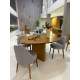 Mesa Martina 120x120 Cinamomo Com 4 Cadeiras Zara - Linho Cinza