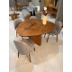 Mesa Martina 120x120 Cinamomo Com 4 Cadeiras Zara - Linho Cinza