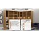 Guarda Roupa Modulado Rizon 005 Casal 6 Peças Novo Horizonte - Cinamomo/Off White