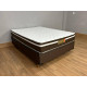 Base Baú Carioca Casal Courino - Marrom + Colchão Classic Casal com Molas Ensacadas 22x188x138cm
