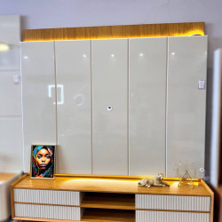 Conjunto Painel Magnífico 220 + Rack Magnífico 212 - Naturale/Off White