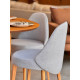 Mesa Martina 120x120 Cinamomo Com 4 Cadeiras Zara - Linho Cinza