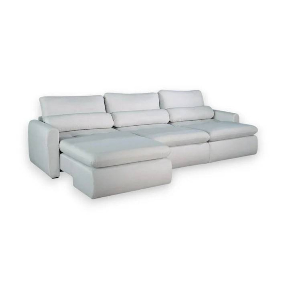 Sofá Cama Retrátil Amaranto 3m - Linho Cinza