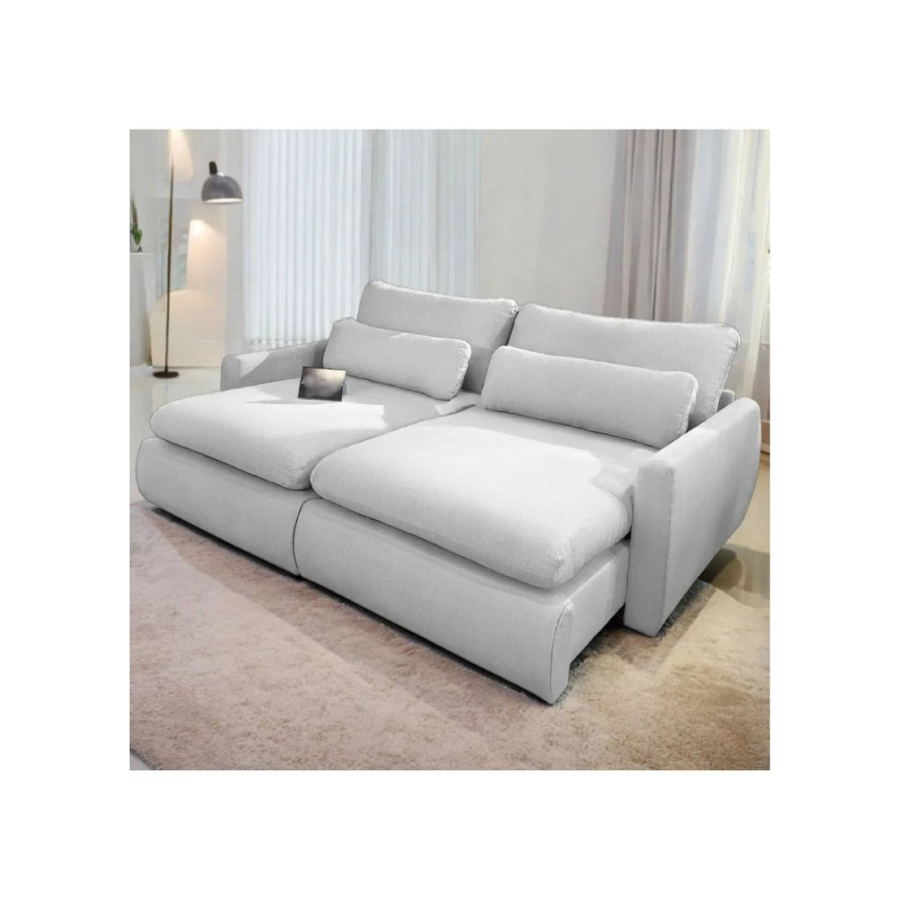 Sofá Cama Retrátil Amaranto 2,30 - Linho Cinza