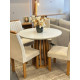 Mesa Berlim 100x100  Cinamomo Com 4 Cadeiras Dubai - Bege
