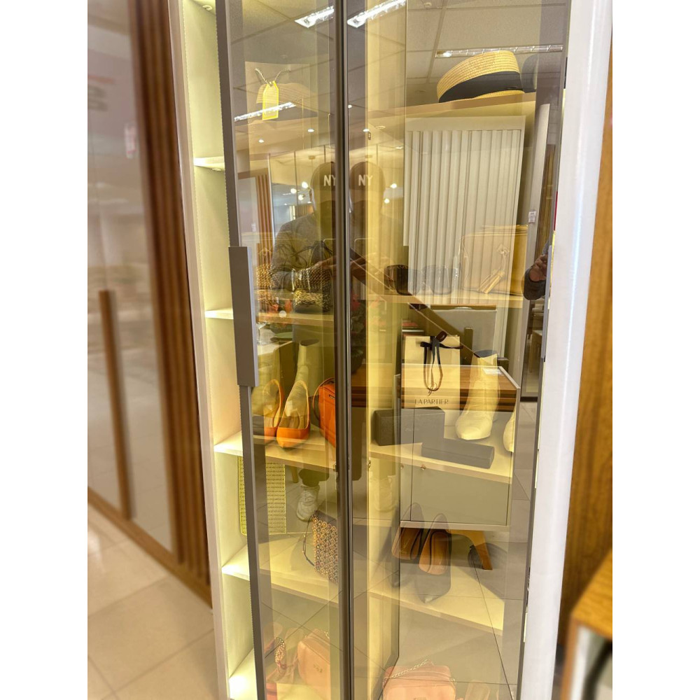 Sapateira Innova Com 2 portas Reflecta Com Pés Com Led Innova - Off White 