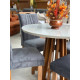Mesa Berlim 100x100 Cinamomo Com 4 Cadeiras Dubai - Cinza