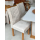 Mesa de Jantar Qatar 120x80 c/ 4 Cadeiras Dubai Bege - Cinamomo / Off White