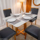 Mesa de Jantar Pedro 120x80 c/ 4 Cadeiras Genova Cinza - Mel / Off White