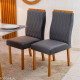 Mesa de Jantar Pedro 120x80 c/ 4 Cadeiras Genova Cinza - Mel / Off White