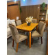 Mesa de Jantar Londrina 120x80cm Tampo Laminado com 4 cadeiras Amsterdã -  Veludo Capuccino