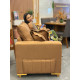 Sofá Living Jadore Confort 3 lugares Linho - Terracota 5049