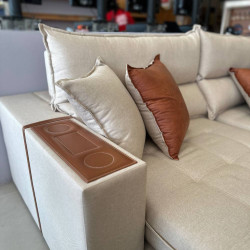 Sofá Retrátil e Reclinável Chanel confort 2,30m - Linho Bege