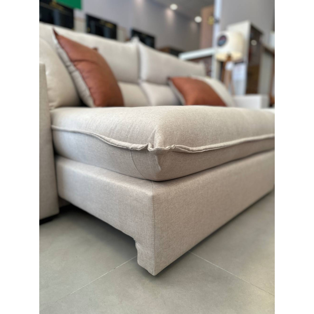Sofá Retrátil e Reclinável Chanel confort 2,30m - Linho Bege