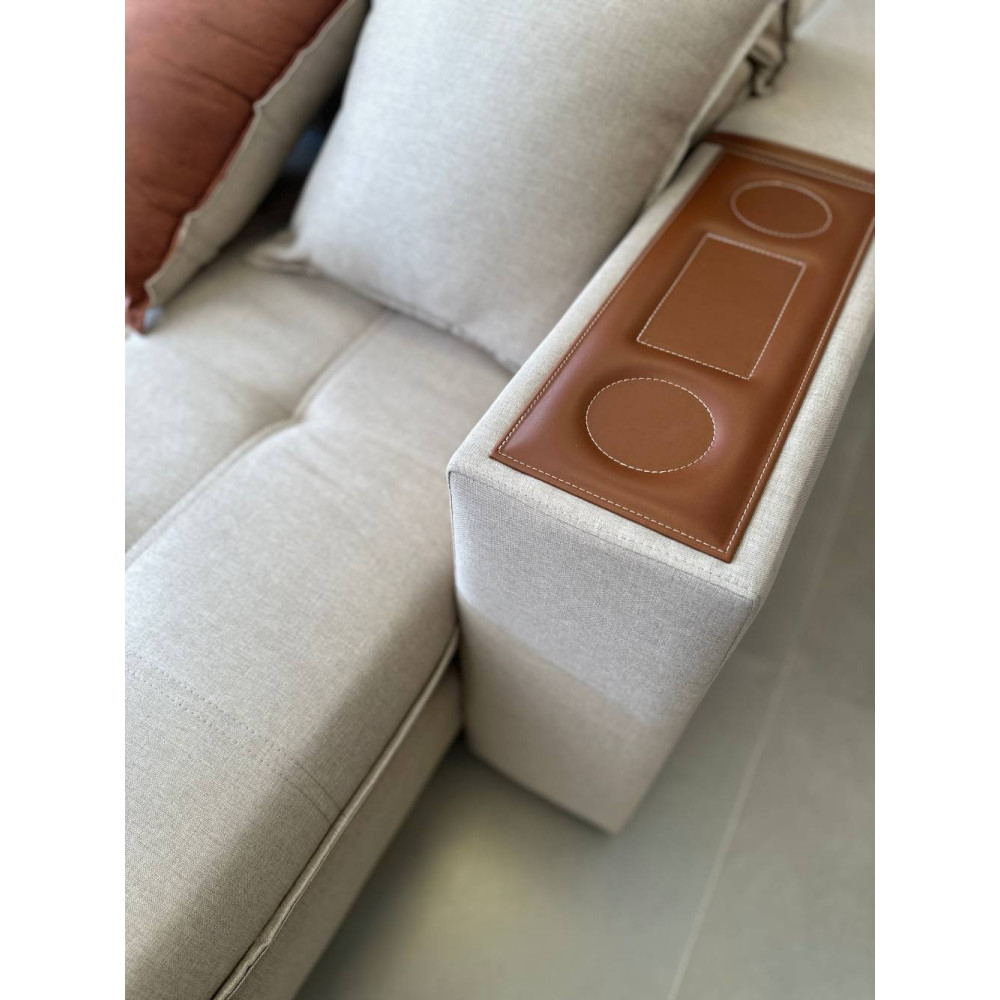 Sofá Retrátil e Reclinável Chanel confort 2,30m - Linho Bege