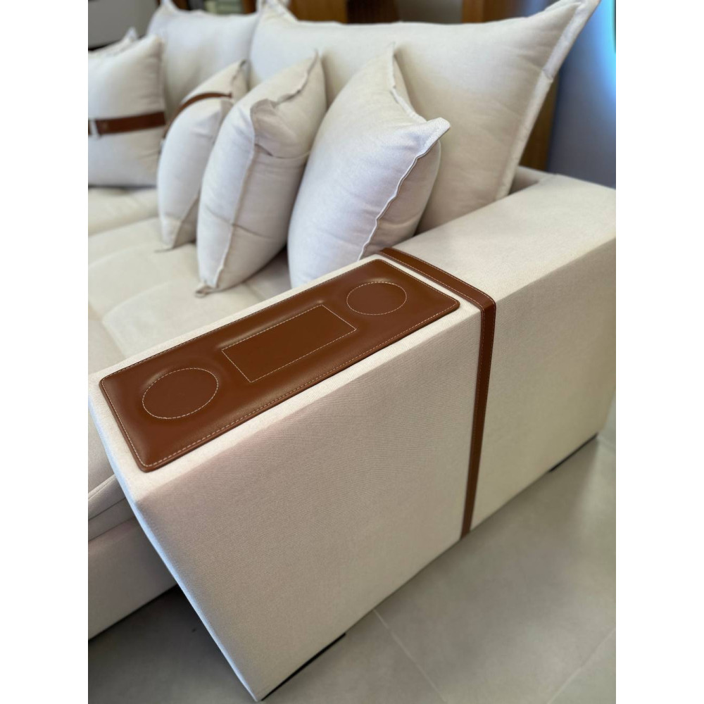 Sofá Retrátil e Reclinável Dior 2,30m - Linho Bege