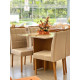 Mesa de Jantar Helo 120x90 c/ 4 Cadeira Julia- Linho Bege - Freijo/Off White