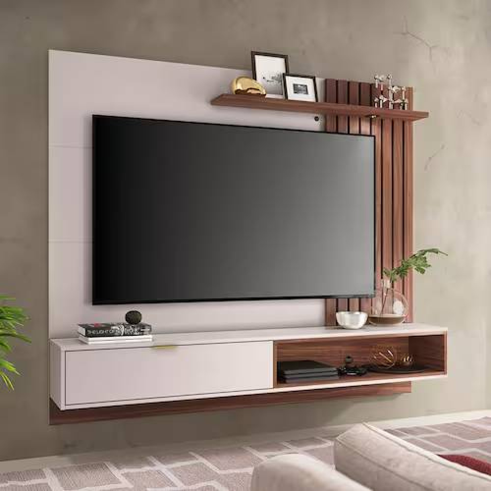Home Suspenso Tocantins 160cm para TVs até 60 Polegadas - Off White /Nogueira Real