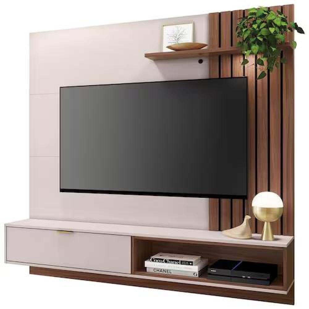 Home Suspenso Tocantins 160cm para TVs até 60 Polegadas - Off White /Nogueira Real