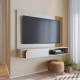 Home Suspenso Jurere 1.60 para Tvs até 65" 1 Porta - Off White Matte / Freijó