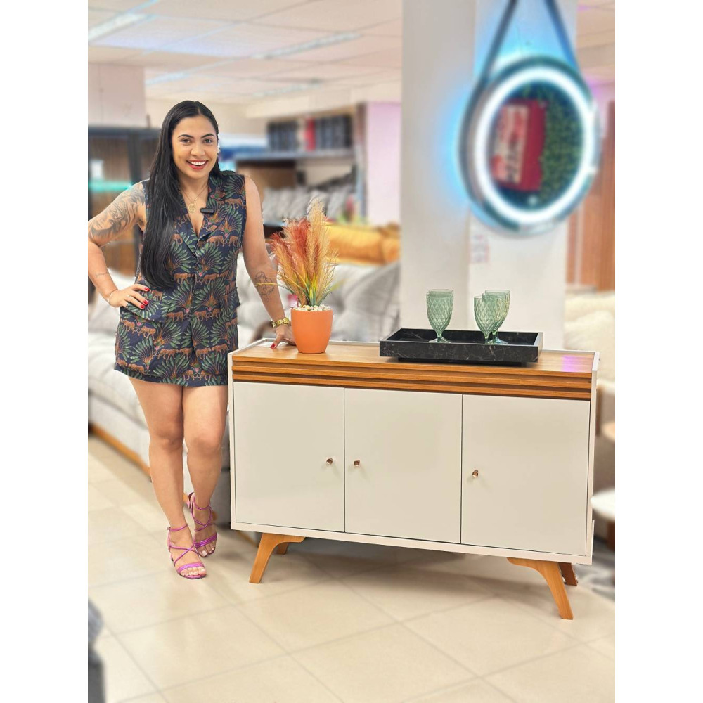 Buffet Sevilha c/ 3 Portas - Off White / Naturalle