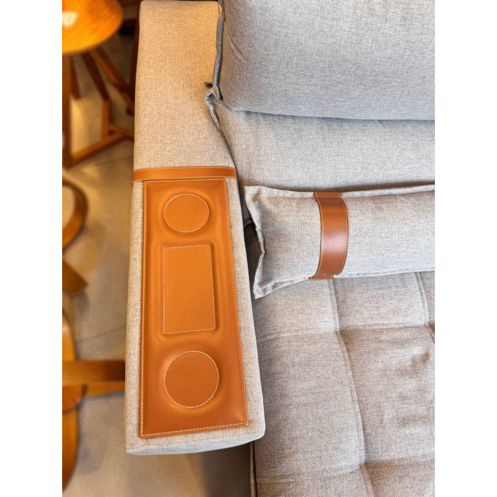 Sofá Retrátil e Reclinável Chanel confort 2,30m - Linho Cinza