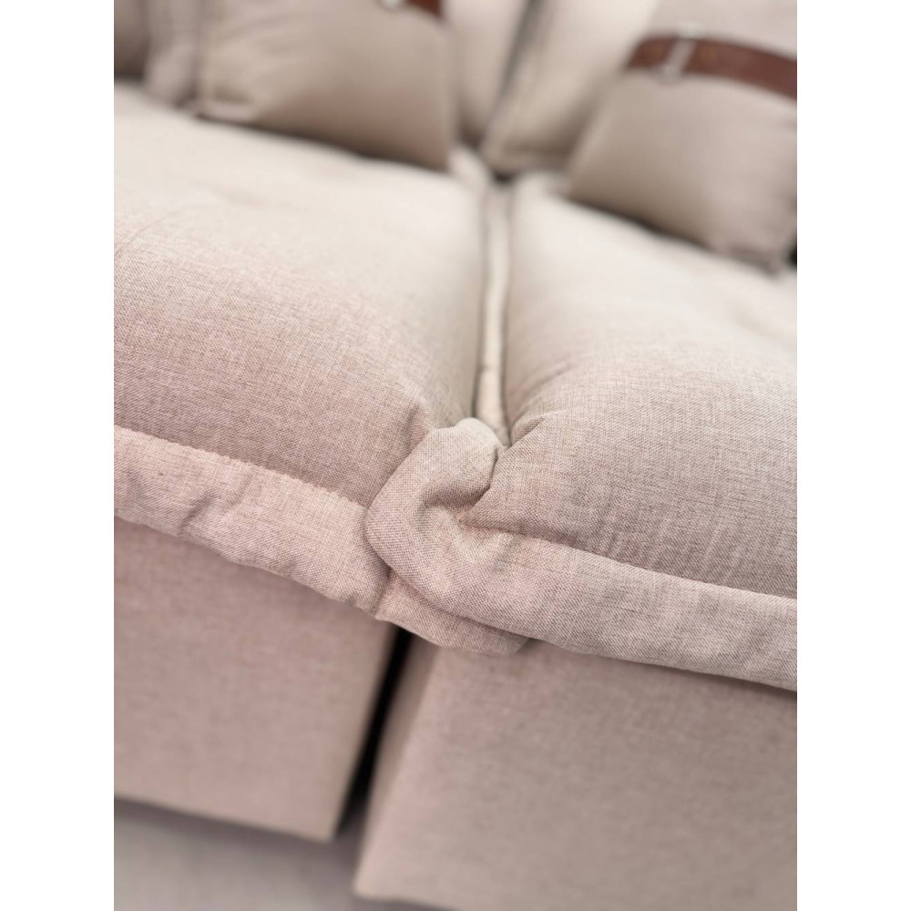 Sofá Retrátil e Reclinável Dior 2,38m - Linho Bege