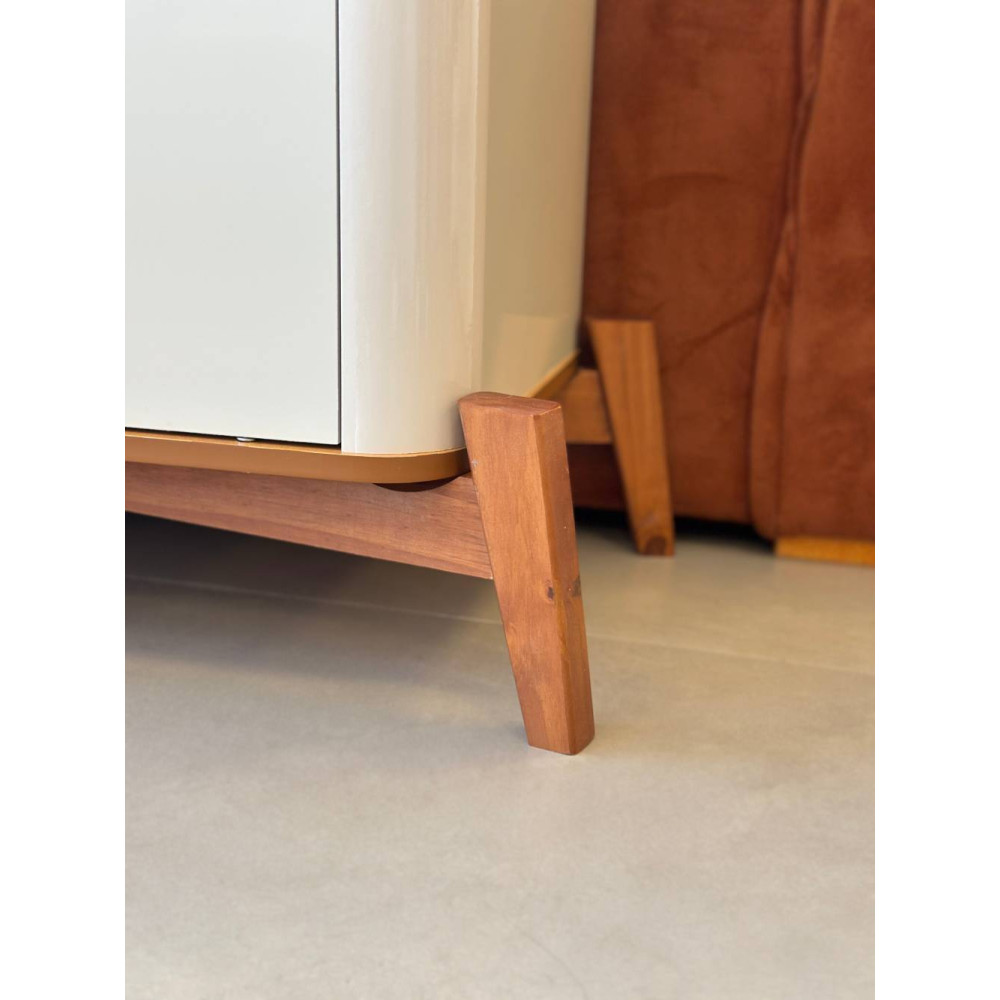 Aparador Buffet Buriti 3 portas - Off White/Nature