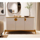 Aparador Buffet Buriti 3 portas - Off White/Nature