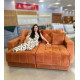Sofá Pop Retrátil  2 m - Veludo Terracota 5008