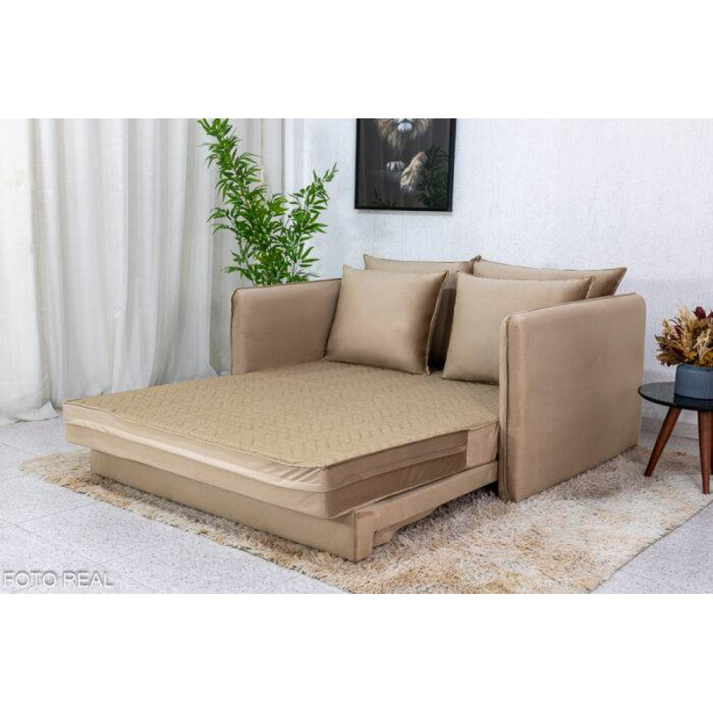 Sofá Cama Noronha 1,55m - Linho Bege