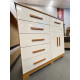 Cômoda Xangai 2 Portas 6 Gavetas - Cinamomo/Off White