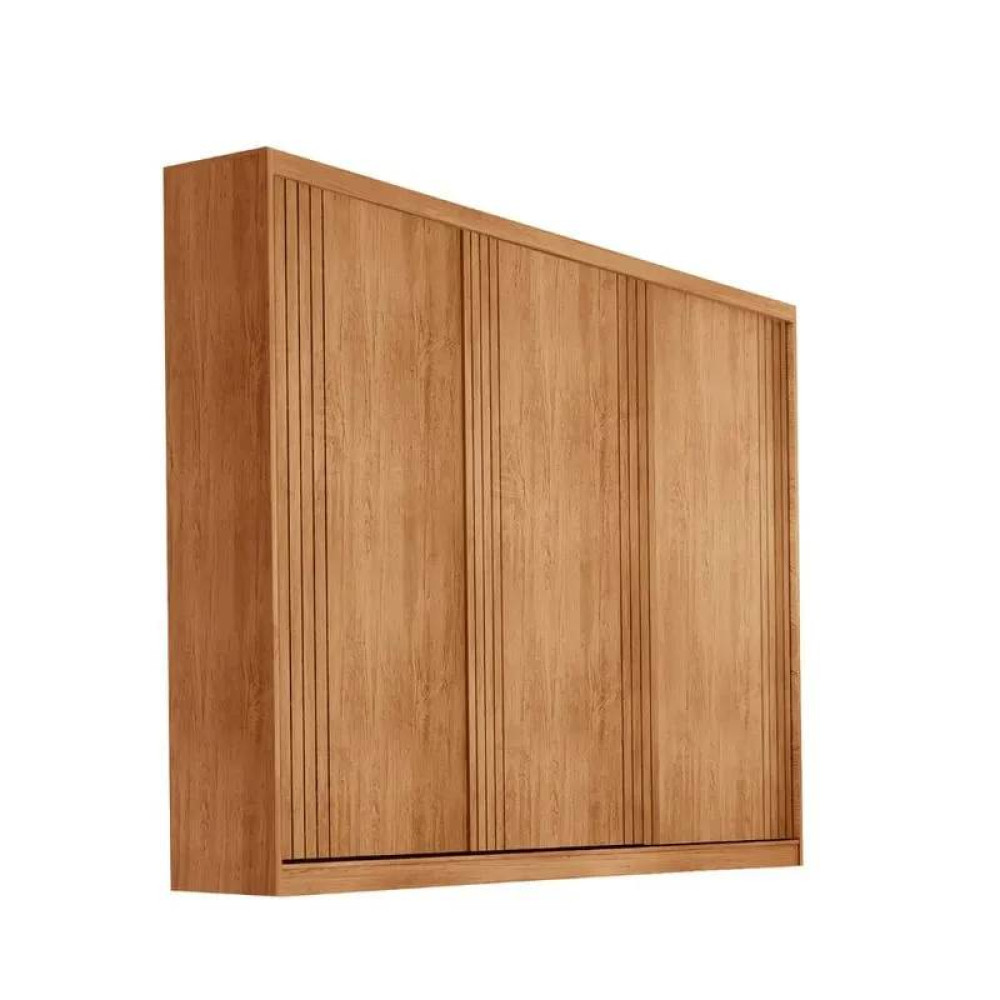 Guarda Roupa Oslo 3 Portas de Correr c/ 4 Gavetas - Rufato - Naturale