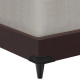 Base Box Casal 138x188x30 Courino - Ortobom - Marrom + Colchão Ortobom Robust Dupla Face Casal 138x188x20