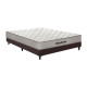 Base Box Casal 138x188x30 Courino - Ortobom - Marrom + Colchão Ortobom Robust Dupla Face Casal 138x188x20