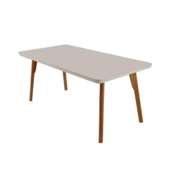 Mesa de Jantar Turquia 1.60cm Tampo vidro - Off White Mesa de Jantar Turquia 1.60cm Tampo vidro - Off White