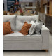 Sofá Living Jadore Confort 3 lugares Veludo - Prata 5028