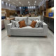 Sofá Living Jadore Confort 3 lugares Veludo - Prata 5028