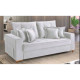 Sofá Living Jadore Confort 3 lugares Veludo - Prata 5028