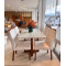 Mesa de Jantar Pedro 120x80 c/ 4 Cadeiras Genova Bege - Mel / Off White