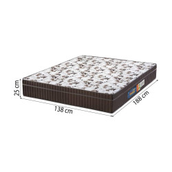 Colchão Espuma Casal Orthoface Polar 138x188x25cm - Marrom