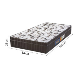 Colchão Espuma Solteiro Orthoface Polar 88x188x25 - Marrom Colchão Espuma Solteiro Orthoface Polar 88x188x25 - Marrom