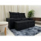 Sofá Retrátil e Reclinável 3 Lugares Beatriz – Preto 