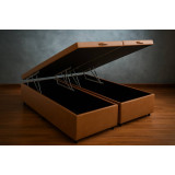 Base Box QUEEN Bau Bipartido - 158 - Marrom