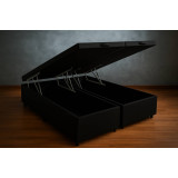 Base Box QUEEN Bau Bipartido - 158 - Preto