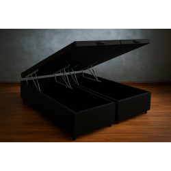 Base Box QUEEN Bau Bipartido - 158 - Preto Base Box QUEEN Bau Bipartido - 158 - Preto