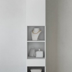 Guarda Roupa Rizon Módulo Mesa de Cabeceira 1 Porta 1 Gaveta Novo Horizonte - Branco Guarda Roupa Rizon Módulo Mesa de Cabeceira 1 Porta 1 Gaveta Novo Horizonte - Branco